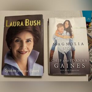 2 Hardcover Books: The Magnolia Story and Laura Bush Spoken from the Heart